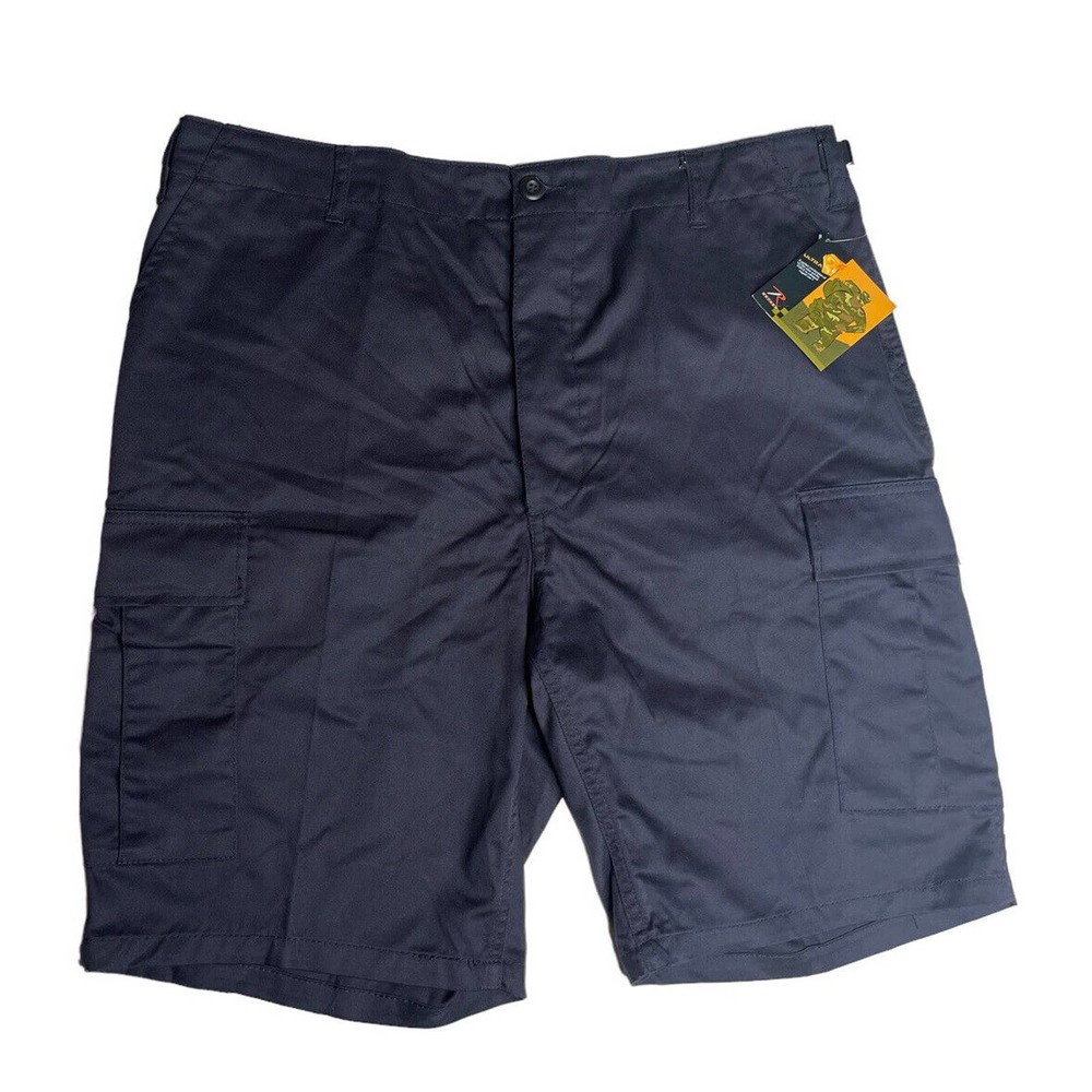 NEW Rothco Shorts Mens Large Blue‎ Cargo Ultra Force Utility Adjustable Waist